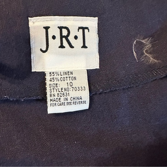 J.R.T / Size 10 Dress / Navy Blue /Linen-Cotton Blended (O) - Picture 6 of 11